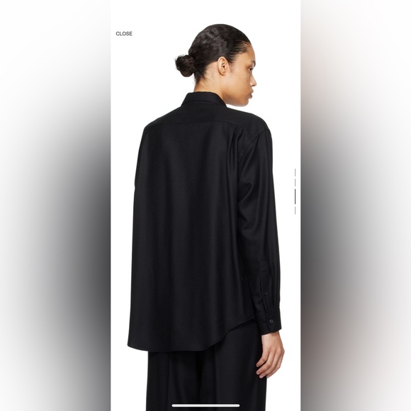 Auralee Wool Black Shirt - Picture 6 of 11